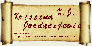 Kristina Jordačijević vizit kartica